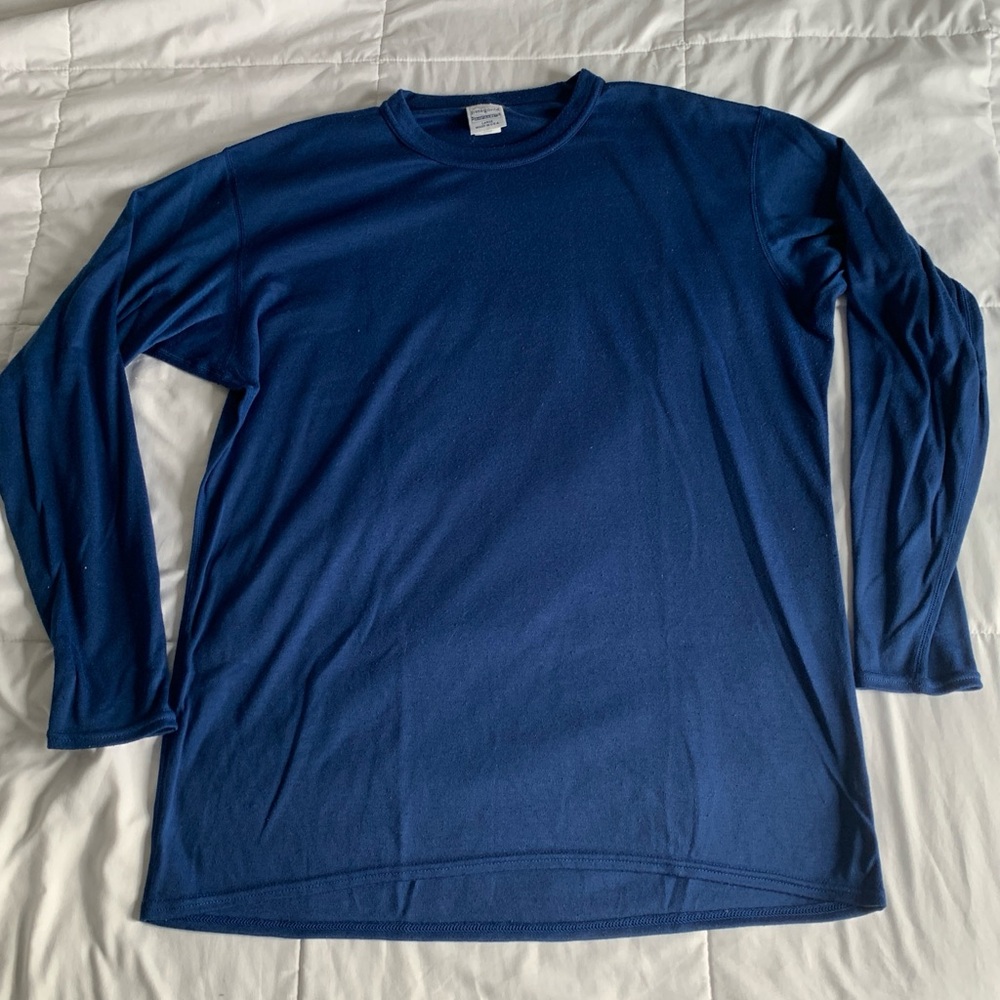Vintage Patagonia Men's Deep Blue Long Sleeve Capilene 🇺🇸🇺🇸🇺🇸🇺🇸🇺🇸🇺🇸🇺🇸🇺🇸
